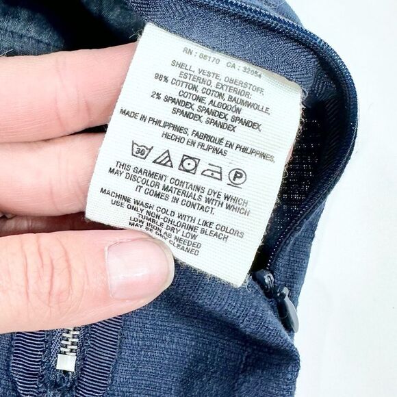 Cartonnier navy cotton straight leg trouser 4 - Picture 8 of 12